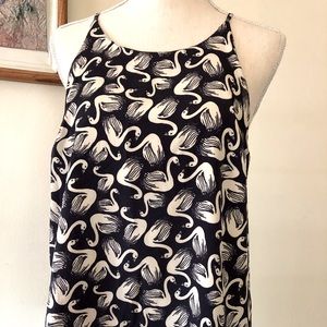 Sleeveless silk tank top